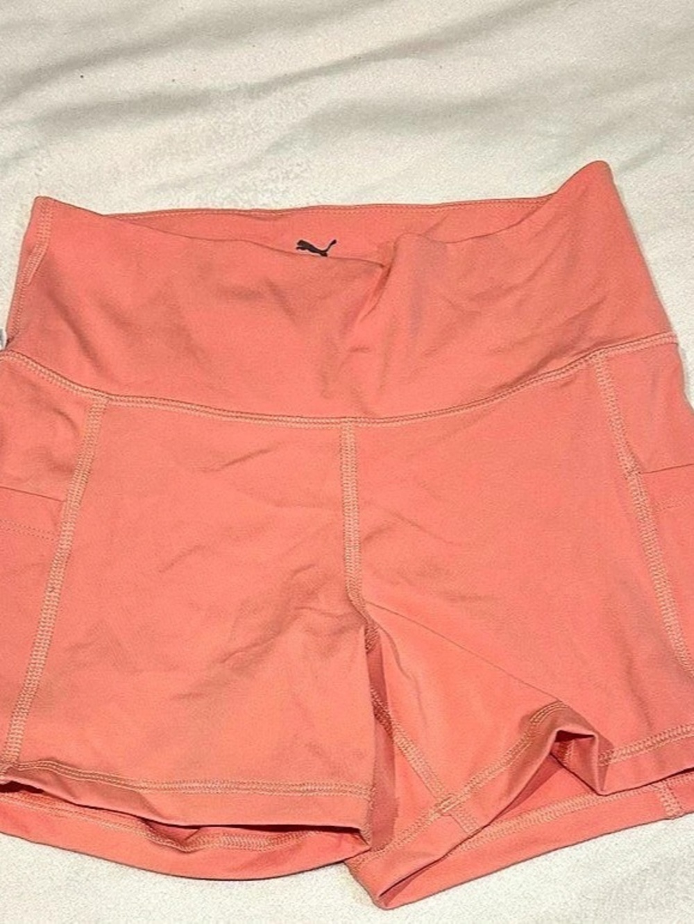 Puma High Waist Athletic Shorts in Orange size small